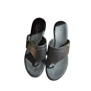 Cole Haan grand os signature T strap wedge sandals